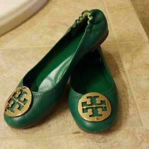 Tory Burch Reva Flats Kelly Green / Grass Green